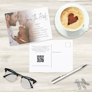De moderne Code QR van het Manuscript van de Foto Briefkaart
