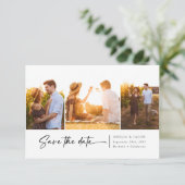 De moderne Drie Doopvont van het Manuscript van de Save The Date (Staand voorkant)