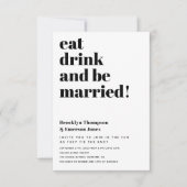 De moderne Drink van het Eat wordt Gedraaide Fijns Kaart (Voorkant)