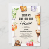 De moderne Drinken housewarming party Kaart (Voorkant)