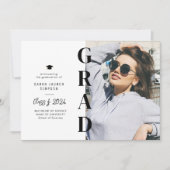 de moderne eenvoudige aankondiging van het afstude (Voorkant)