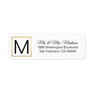 De moderne Elegante Initialen van het Monogram van Etiket