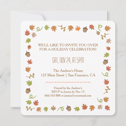 De moderne Elegante Uitnodigingen van de Partij (Achterkant)