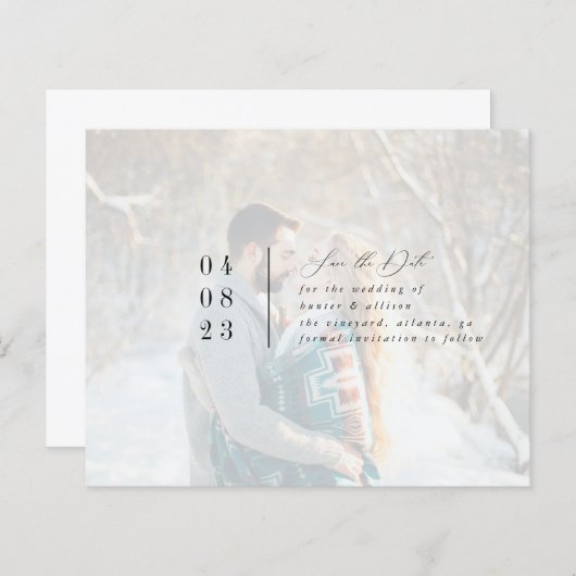 De moderne Foto bewaart de Datum (Voorkant / Achterkant)