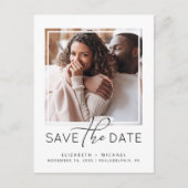 De moderne Foto bewaart de Datum Aankondigingskaart (Voorkant)