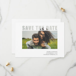 De moderne Foto bewaart de Datum met Transparante  Save The Date