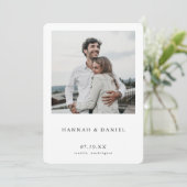 De moderne Foto bewaart de DatumBieden nodigt Sjab Save The Date (Staand voorkant)