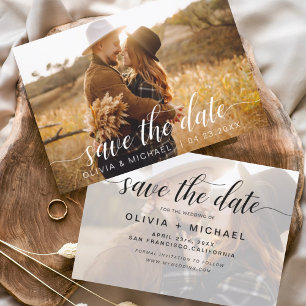 De moderne Foto bewaart de Handgeschreven Datum Save The Date