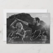 De moderne Foto BW Datum sparen de Witte Datum van Kaart (Voorkant)