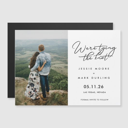 De moderne Foto die de Knot Wedding bindt sparen d (Voorkant / Achterkant)