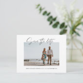 De Moderne Foto van Elegant sparen de Datum Briefkaart (Staand voorkant)