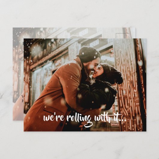 De moderne Foto van het Bouw van het Manuscript sp Aankondigingskaart (Voorkant / Achterkant)