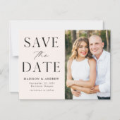 De moderne Foto van het Cream van de Vermogen spar Magnetische Uitnodiging (Voorkant)