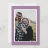 De moderne Foto van het Dusty Lavender van het Man Aankondiging (Achterkant)