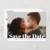 De moderne fotobruiloft bewaart de datum briefkaart (Voorkant / Achterkant)