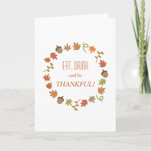De moderne Gelukkige Thanksgiving van de Herfst Feestdagen Kaart