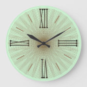 De moderne Groene Mint Roman Numeriek Grote Klok (Voorkant)