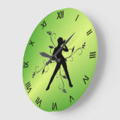 De moderne Groene w Zwarte Cijfers van de Dans Grote Klok (Hoek)