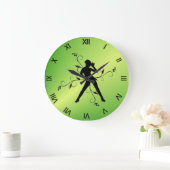 De moderne Groene w Zwarte Cijfers van de Dans Grote Klok (Huis)