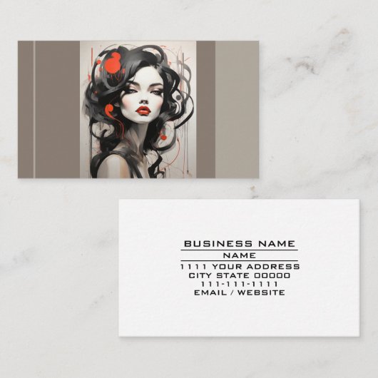 De moderne Haarstylist Chic schoonheidssalon cosme Visitekaartje (Voorkant / Achterkant)