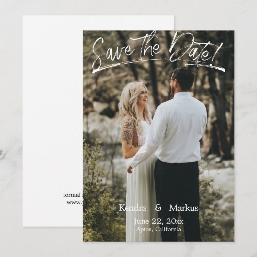 De moderne Handgeschreven van de Borstel van de Fo Kaart (Voorkant / Achterkant)