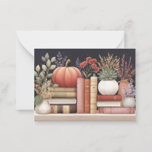 De moderne Herfst botanische boeken Notitiekaartje