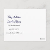 De moderne het manuscriptbruiloft sparen de foto v briefkaart (Achterkant)