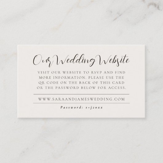 De moderne Kaart van de Huwelijkswebsite QR Code R Visitekaartje (Voorkant)