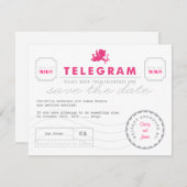 De moderne Kaart van Telegram sparen de Datum (Voorkant / Achterkant)