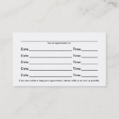 De moderne Kaarten van de Benoeming van de Afsprakenkaartje (Achterkant)