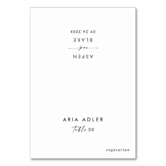 De moderne Kaarten van de Plaats van het Menu van  (Voorkant)