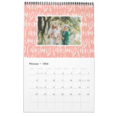 De moderne kalender van het markerpenfotoscript (Feb 2026)