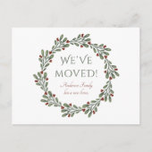 De moderne Kerst van het Manuscript Wreath hebben Aankondigingskaart (Voorkant)