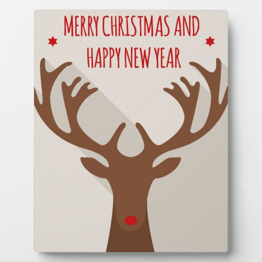 De moderne kerstmanhiel van de rendierhiel fotoplaat (Voorkant)