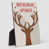 De moderne kerstmanhiel van de rendierhiel fotoplaat (Zijkant)