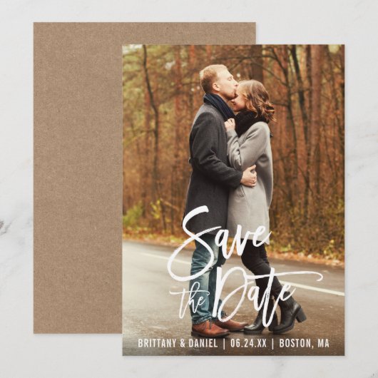 De moderne Kraft van de Foto van het Manuscript va Kaart (Voorkant / Achterkant)