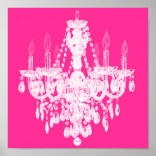 De moderne luchters Silhouette Art - Afdruk #1 Poster