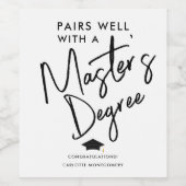 De moderne Manuscript meester van het Elegant Afst Wijn Etiket (Enkel label)