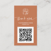 De moderne manuscript QR code terracotta orde beda Visitekaartje (Voorkant)
