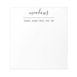 De moderne Manuscript van de Familie Eenvoudig Notitieblok