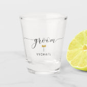 De moderne Manuscript van de Groom Gold Bow van he Shot Glas (Voorkant)