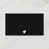 De moderne manuscript zwarte witte orde bedankt u visitekaartje (Achterkant)