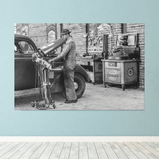 De moderne mechaniek 1939 canvas afdruk (Insitu (Houten vloer))