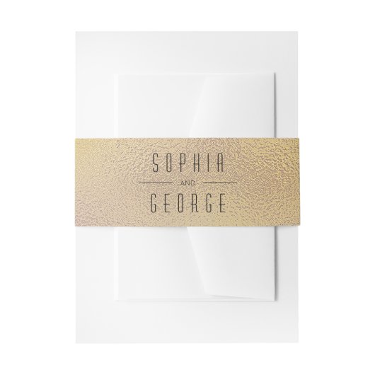 De moderne Metallic Folie Minimale Weddenschap Uitnodigingen Wikkel (Voorkant Voorbeeld)