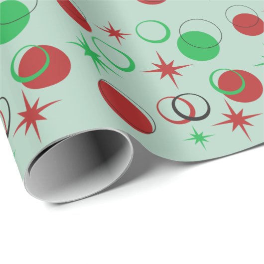 De moderne Middeleeuwen vormen Kerstrood en groen Cadeaupapier (Rol Hoek)