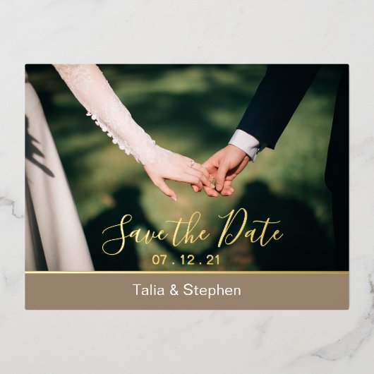 De moderne Minimale Foto bewaart het Briefkaart va (Voorkant)