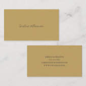 De moderne Minimale Naam van het Manuscript Mustar Visitekaartje (Voorkant / Achterkant)