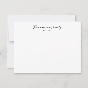 De moderne minimalistische familie notitiekaartje