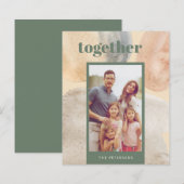 De moderne, minimalistische fotokerstkaart (Voorkant / Achterkant)