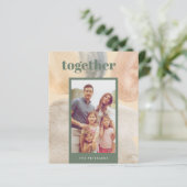 De moderne, minimalistische fotokerstkaart (Staand voorkant)